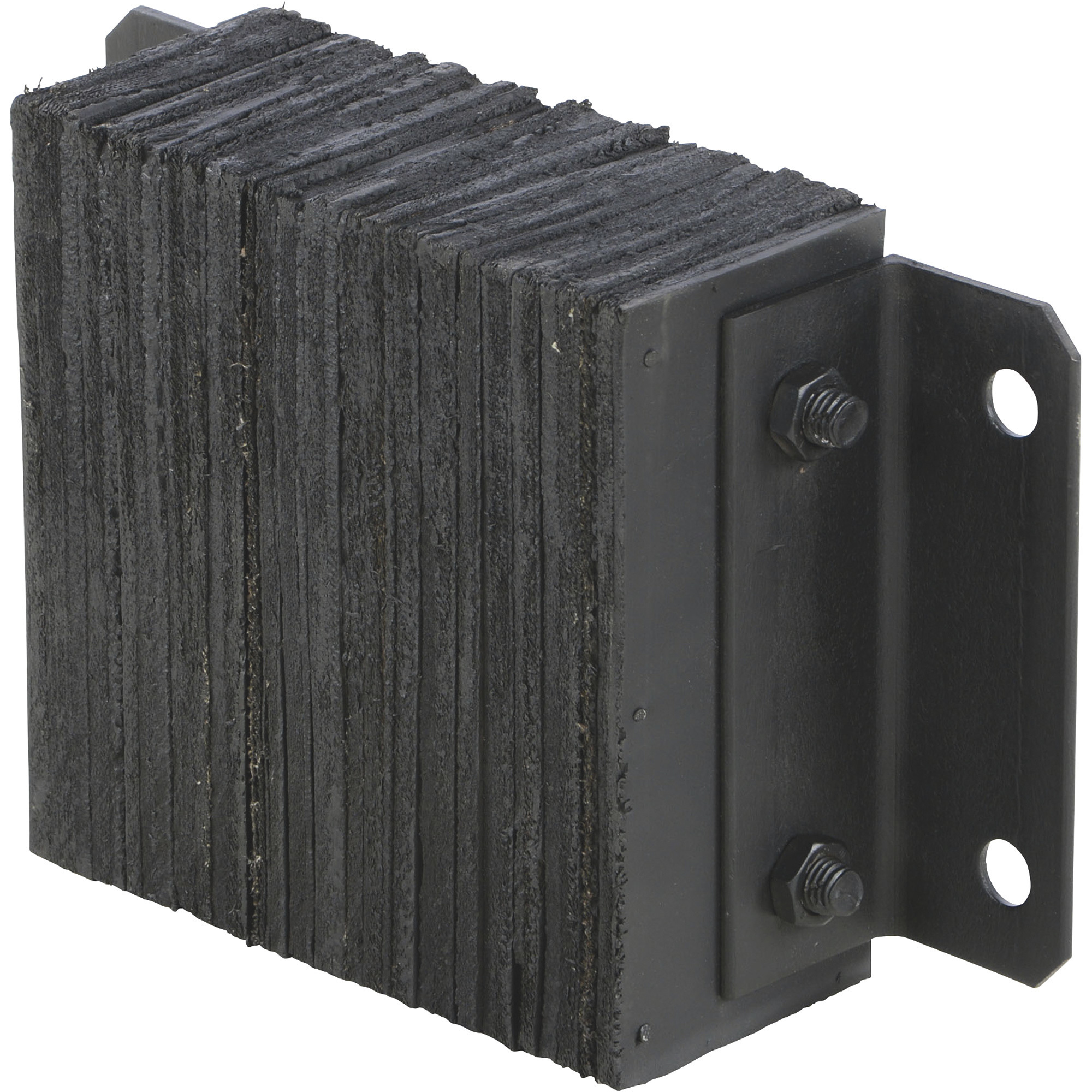 Vestil Laminated Dock Bumper - 10in. H x 16in. W x 4.5in. D, Recycled Rubber, Model# 1014-4.5